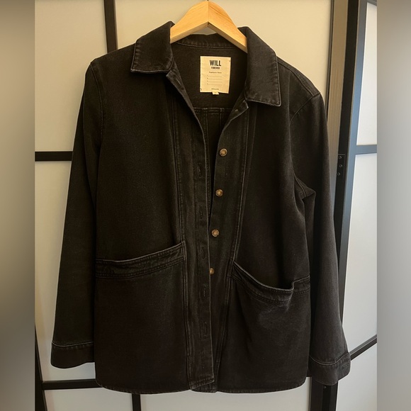 Sezane Will Jacket | Washed Black | Size M | Like New - Picture 5 of 8